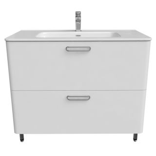 Напольная тумба с раковиной IDDIS Brick BRI10WFi95K 100см белый
