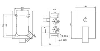Встраиваемый смеситель для душа с переключателем, хром Romano BelBagno ROM-VDI-CRM