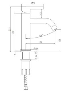 Смеситель для раковины Splenka S221.10.09 графит