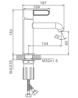 Смеситель для раковины Splenka S03.10.06 чёрный