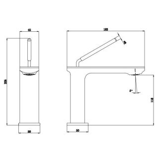 Смеситель для раковины Kohr Cool 1LN810102DB чёрный