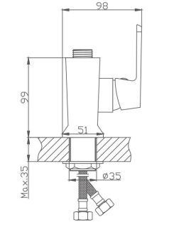Основание смесителя для кухни Haiba HB73804 белый