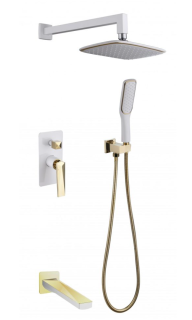 Душевая система Boheme Venturo 384-W-2 белый/золото