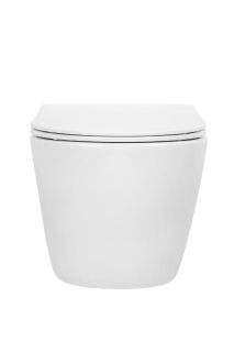 Подвесной унитаз Boheme Avva 973-SET-W безободковый смыв торнадо белый