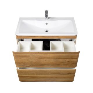 Тумба под раковину BelBagno напольная 80x85см Bianco Lucido ALBANO-800-2C-PIA-BL