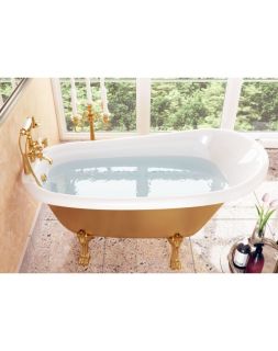 Ванна из искусственного камня Фэма Стиль Салерно-2 на опорах черных170x68 см