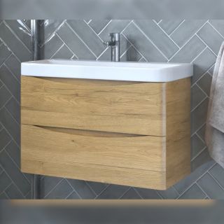 Тумба под раковину подвесная Velvex Clay tp.CLA.9595.80.2Y дуб верона, 80 см