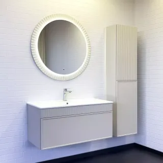 Зеркало Comforty Мадрид 00-00014159 90 см серый шёлк