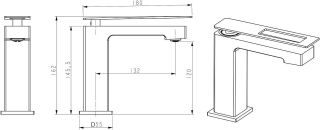 Смеситель для раковины Boheme Q 141-CRUW хром/синий