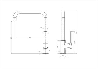 Смеситель для кухни Wonzon & Woghand WW-L1006-BGG тёмный графит
