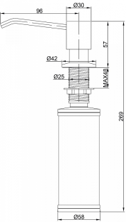 Дозатор Paulmark Rein D002-BG брашированное золото