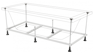 Акриловая ванна Berges Feya с каркасом 170x70см белый 050015