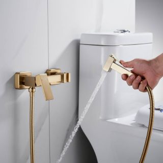 Гигиенический душ со смесителем Shevanik S137G золотой сатин