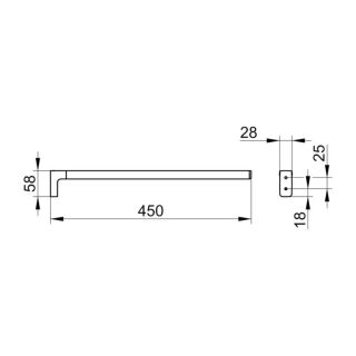 Полотенцедержатель Keuco Moll 12720210000 нержавеющая сталь