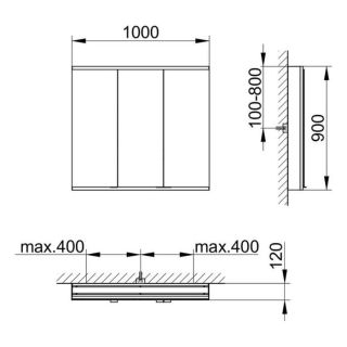 Зеркальный шкаф Keuco Royal Modular 800311101000300 100 см