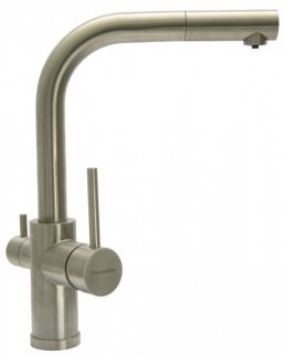 Смеситель для кухни Florentina Кристалл с подключением под фильтр нержавеющая сталь