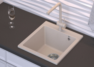 Мойка кухонная Point Моко PN3006BG 47 см светло-бежевый