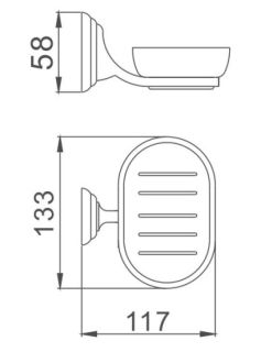 Мыльница Haiba HB1502 хром