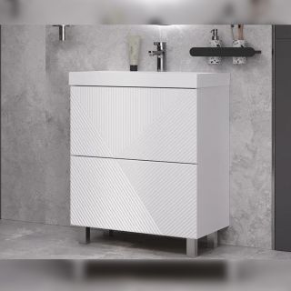 Тумба под раковину напольная Velvex Edge tn.EDG.9696.70.2Y белый глянец, 70 см