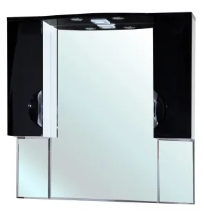 Зеркало-шкаф с подсветкой Bellezza Лагуна 105см черный 00000001085