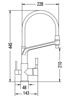 Смеситель для кухни Rose R658E золото