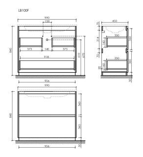 Тумба напольная под раковину Sancos Libra Floor LB100FEG 100 см дуб галифакс натуральный