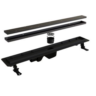 Душевой лоток RGW Drain Leo-31 60213160-04 60см под плитку чёрный