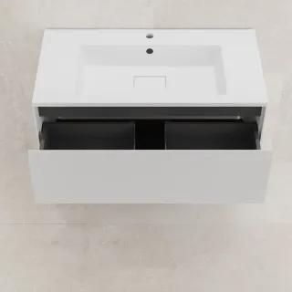 Тумба под раковину подвесная Style Line Лима ЛС-00002464 90 см белый матовый