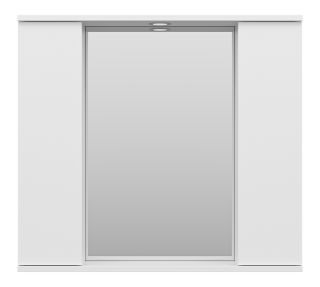 Зеркальный шкаф с подсветкой Misty Лира 80см белый