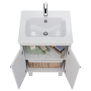 Тумба под раковину Lemark Romance LM07R60T 60 см белый глянец