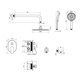 Душевой комплект Lemark Ortus LM11329C хром