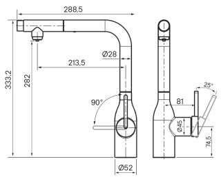 Смеситель для кухни Paulmark Viper Vi213105-401 антрацит