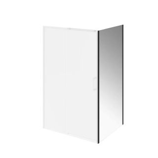 Душевая боковая панель Kerama Marazzi Lindo LN.100.FP.BLK.M 100 см стекло прозрачное профиль чёрный матовый