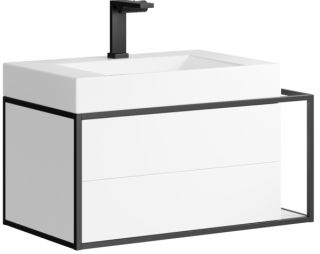 Подвесная тумба под раковину Clarberg Logic LOG0108L 80см белый