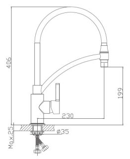Смеситель для кухни Haiba HB72505 хром