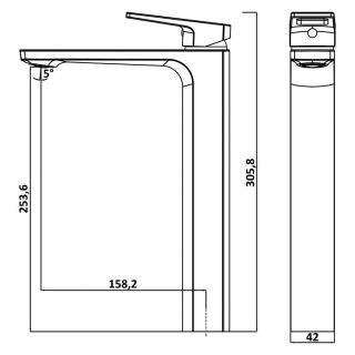 Смеситель для раковины Swedbe Kronos 2015B чёрный