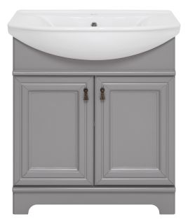 Напольная тумба под раковину Misty Лувр 75см серый