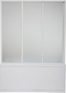 Шторка на ванну Bas Ямайка 3 створки стекло прозрачное