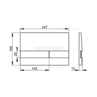 Кнопка смыва AlcaPlast для инсталляции чёрный/золото M1728-5