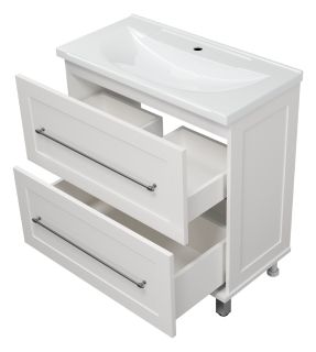 Напольная тумба под раковину Misty Марта 80см белый