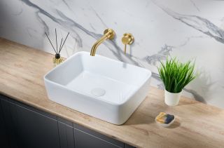 Встраиваемый смеситель для раковины Milacio Ultra MCU.552.GD брашированное золото