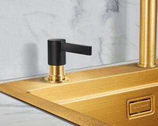 Дозатор для кухонной мойки Milacio MCU.933.BGD золото/чёрный