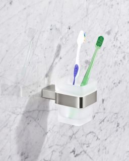 Держатель со стаканом Milacio Ultra MCU.951.SS нержавеющая сталь