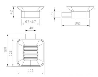 Мыльница Milacio Ultra MCU.952.GD брашированное золото