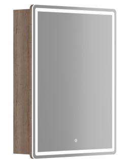 Зеркальный шкаф с LED подсветкой Sancos Mirror MI60EG 59см дуб галифакс натуральный
