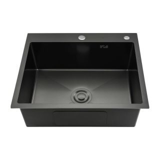 Мойка для кухни с коландером Gappo GS6050-6 чёрный