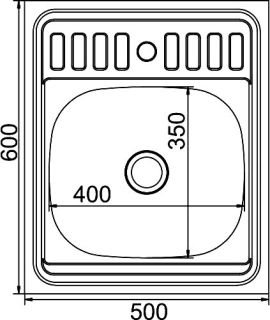 Мойка из нержавеющей стали MIXLINE ML 60x50 (527974)