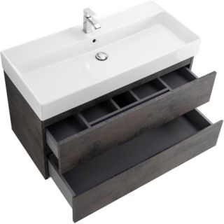 База под раковину Cezares подвесная с двумя выкатными ящиками, Ossido, 1000x460x500, MOLVENO 46-100-2C-SO-OSS
