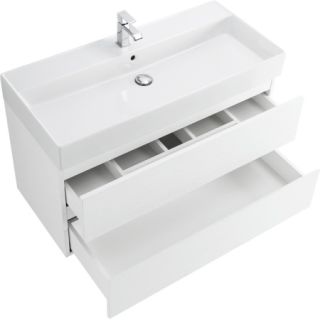 База под раковину Cezares подвесная с двумя выкатными ящиками, Bianco Ghiaccio, 800x460x500, MOLVENO 46-80-2C-SO-BG