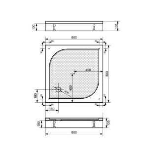 Экран для поддона Эстет Гамма ФР-00000884 80x80см